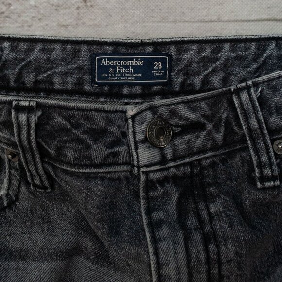 Abercrombie & Fitch Black Denim Mini Skirt size 28 - Picture 2 of 6
